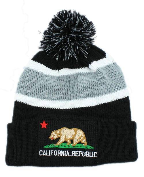 California republic Beanie Black JT
